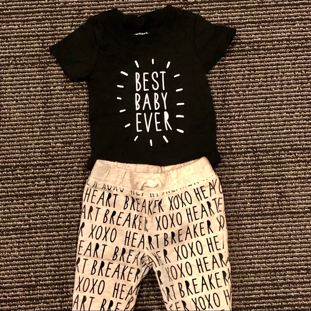 2pc Carter’s baby boy matching set outfit